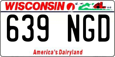 WI license plate 639NGD