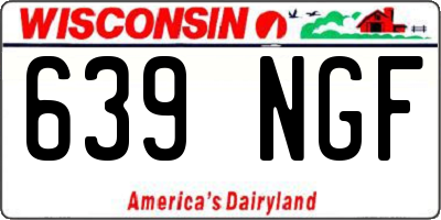 WI license plate 639NGF