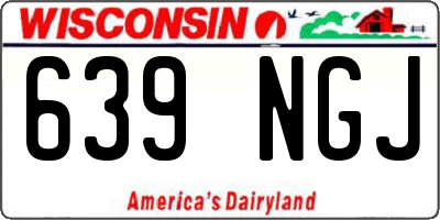 WI license plate 639NGJ