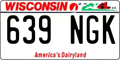 WI license plate 639NGK