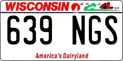 WI license plate 639NGS