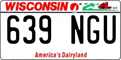 WI license plate 639NGU
