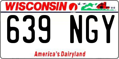 WI license plate 639NGY