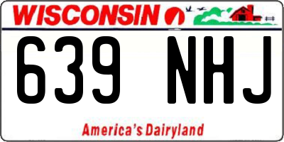 WI license plate 639NHJ