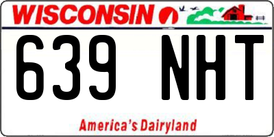 WI license plate 639NHT