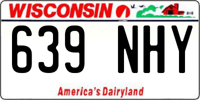 WI license plate 639NHY