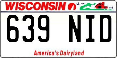 WI license plate 639NID