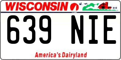 WI license plate 639NIE