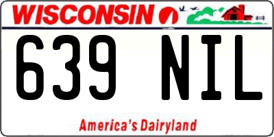 WI license plate 639NIL