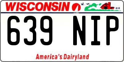 WI license plate 639NIP