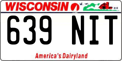 WI license plate 639NIT