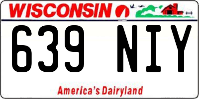 WI license plate 639NIY