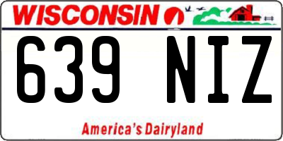 WI license plate 639NIZ