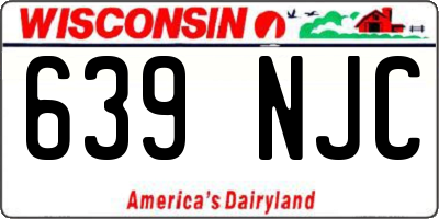 WI license plate 639NJC