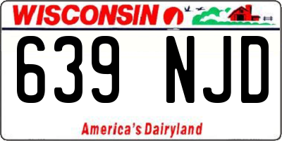 WI license plate 639NJD