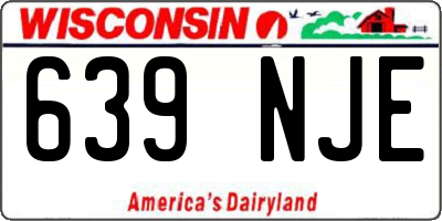 WI license plate 639NJE