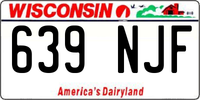WI license plate 639NJF