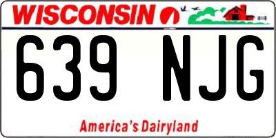 WI license plate 639NJG