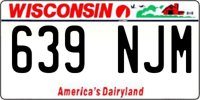 WI license plate 639NJM