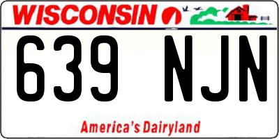 WI license plate 639NJN