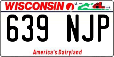 WI license plate 639NJP