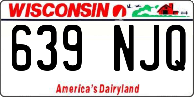 WI license plate 639NJQ