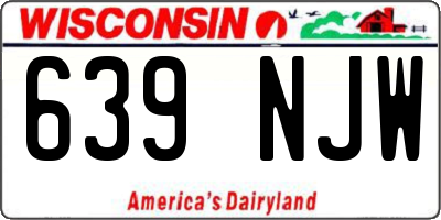 WI license plate 639NJW