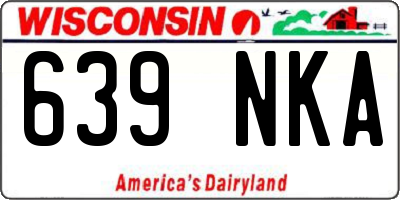 WI license plate 639NKA