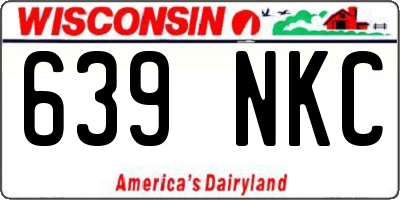 WI license plate 639NKC