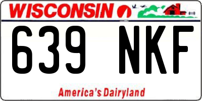 WI license plate 639NKF