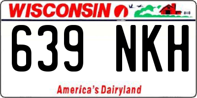 WI license plate 639NKH