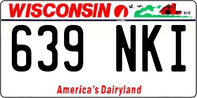 WI license plate 639NKI