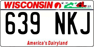 WI license plate 639NKJ