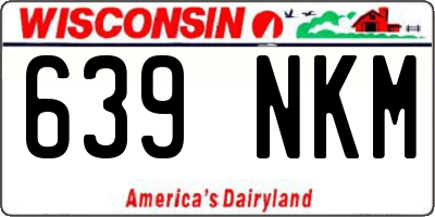 WI license plate 639NKM