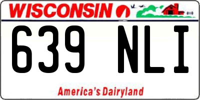 WI license plate 639NLI