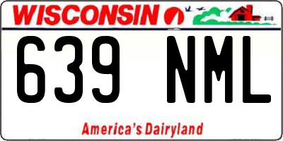 WI license plate 639NML