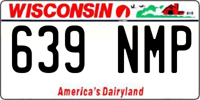 WI license plate 639NMP