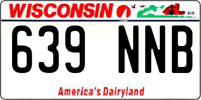 WI license plate 639NNB
