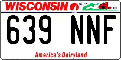 WI license plate 639NNF