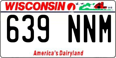 WI license plate 639NNM