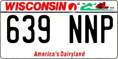 WI license plate 639NNP