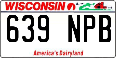 WI license plate 639NPB
