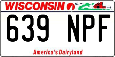 WI license plate 639NPF