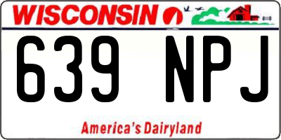 WI license plate 639NPJ