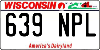 WI license plate 639NPL