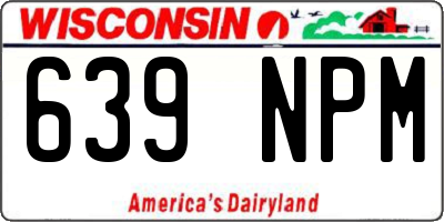 WI license plate 639NPM