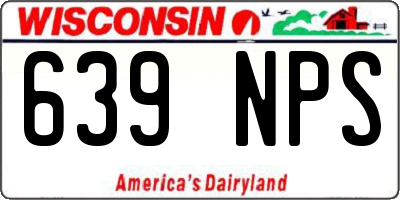 WI license plate 639NPS