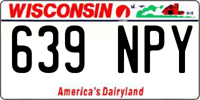 WI license plate 639NPY