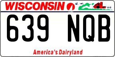 WI license plate 639NQB