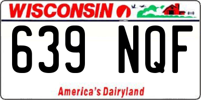 WI license plate 639NQF